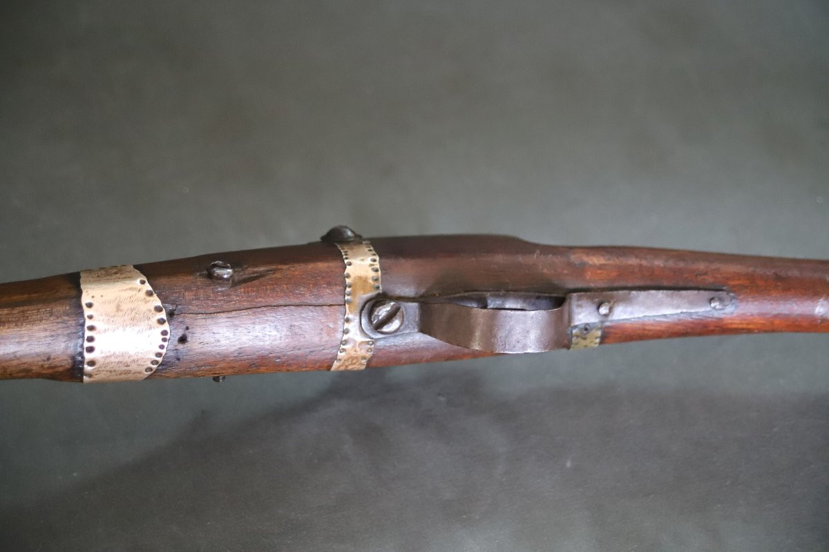 Rare Short Moukhala Bou-habba Rifle From The Moroccan Rif - North Of Morocco, 19th Century-photo-8