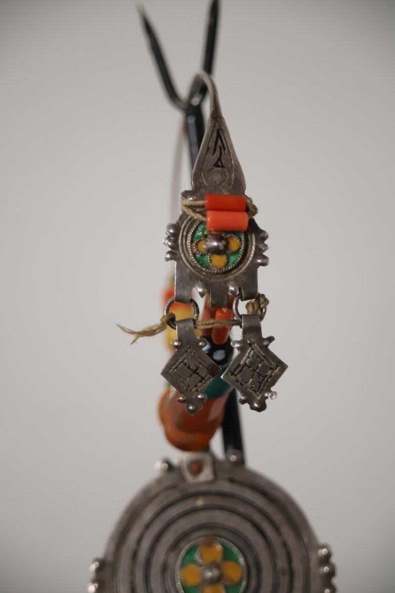 Bijoux Berbères, parure temporale Marocaine - Sud du Maroc, 19ème début 20ème siècle-photo-3