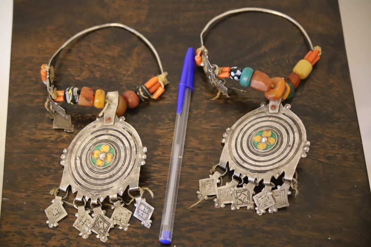 Bijoux Berbères, parure temporale Marocaine - Sud du Maroc, 19ème début 20ème siècle-photo-4