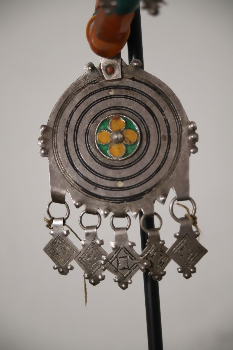Bijoux Berbères, parure temporale Marocaine - Sud du Maroc, 19ème début 20ème siècle-photo-1