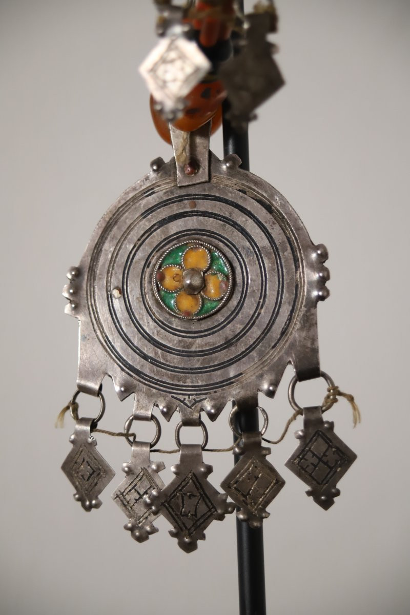 Bijoux Berbères, parure temporale Marocaine - Sud du Maroc, 19ème début 20ème siècle-photo-7