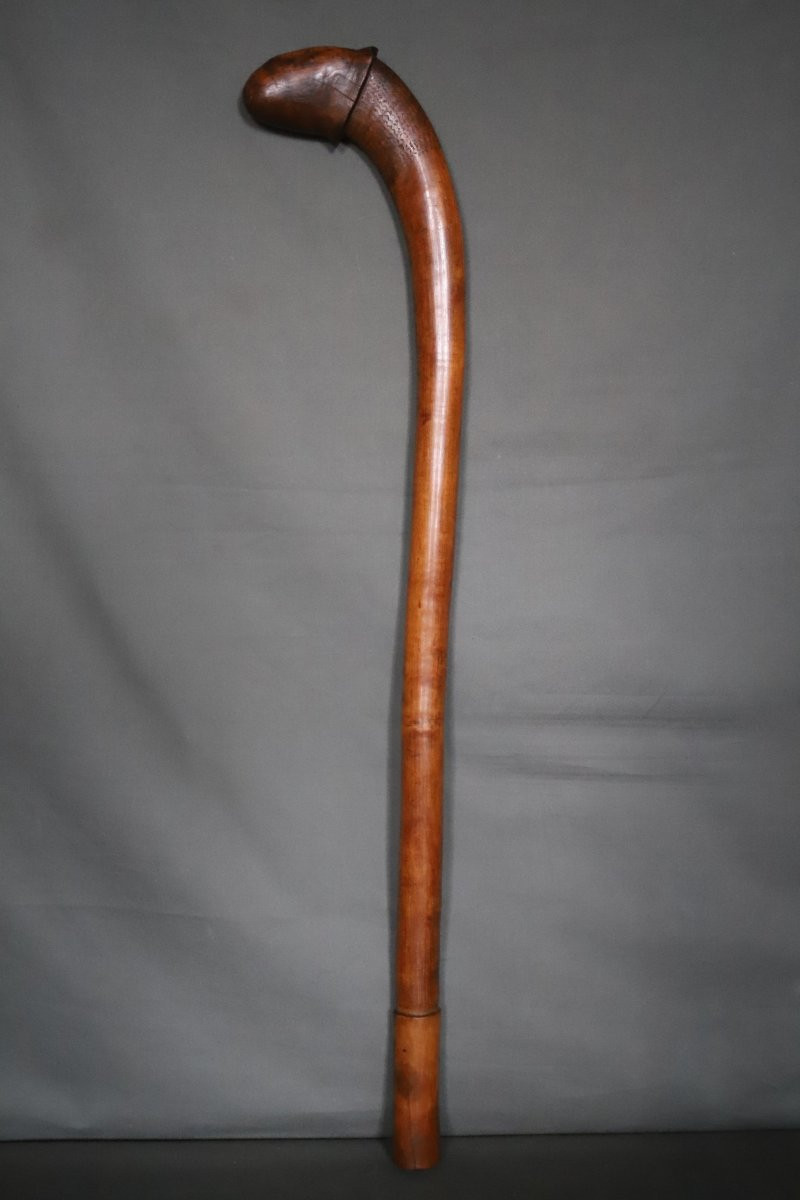 Kanak Club In The Shape Of A Phallus - Oceania, New Caledonia, Early 20th Century Or Earlier-photo-2