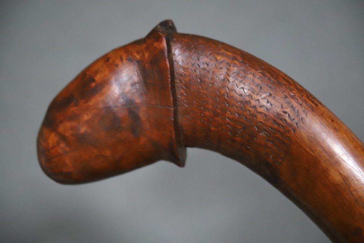 Kanak Club In The Shape Of A Phallus - Oceania, New Caledonia, Early 20th Century Or Earlier-photo-3