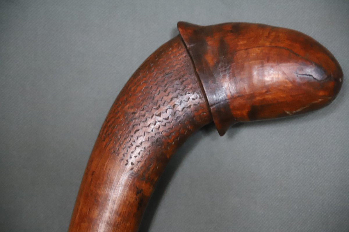 Kanak Club In The Shape Of A Phallus - Oceania, New Caledonia, Early 20th Century Or Earlier-photo-3