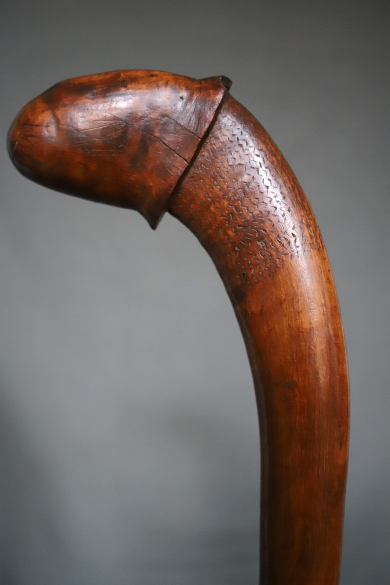 Kanak Club In The Shape Of A Phallus - Oceania, New Caledonia, Early 20th Century Or Earlier