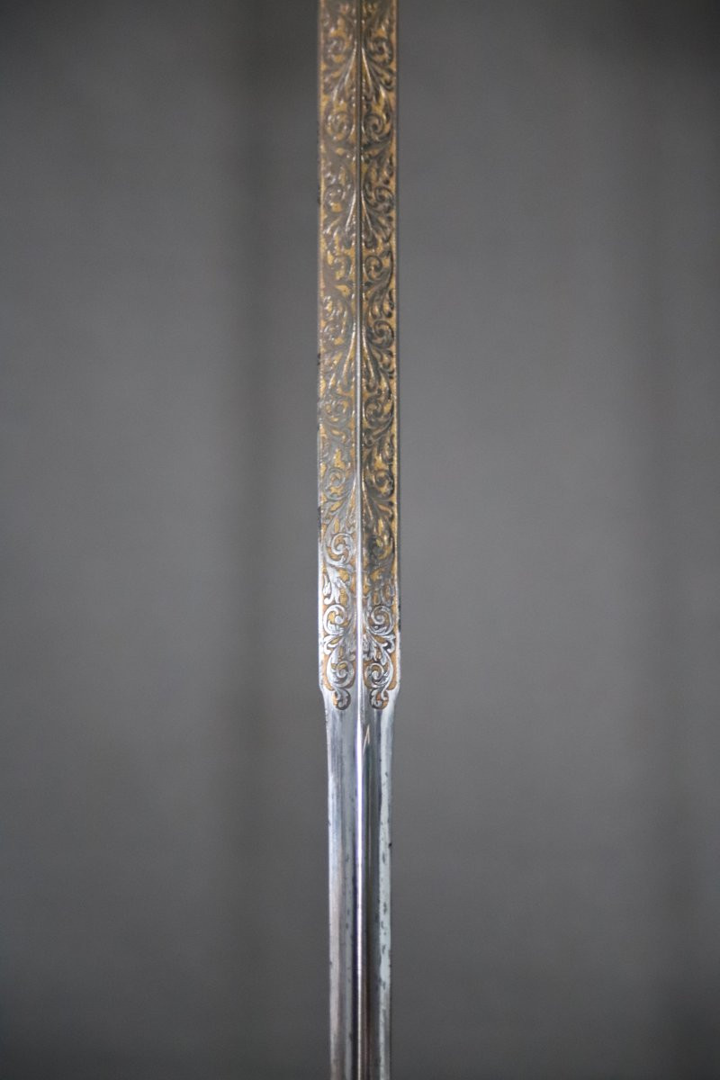 Luxury Model Dueling Sword - France/spain, 1879-photo-5