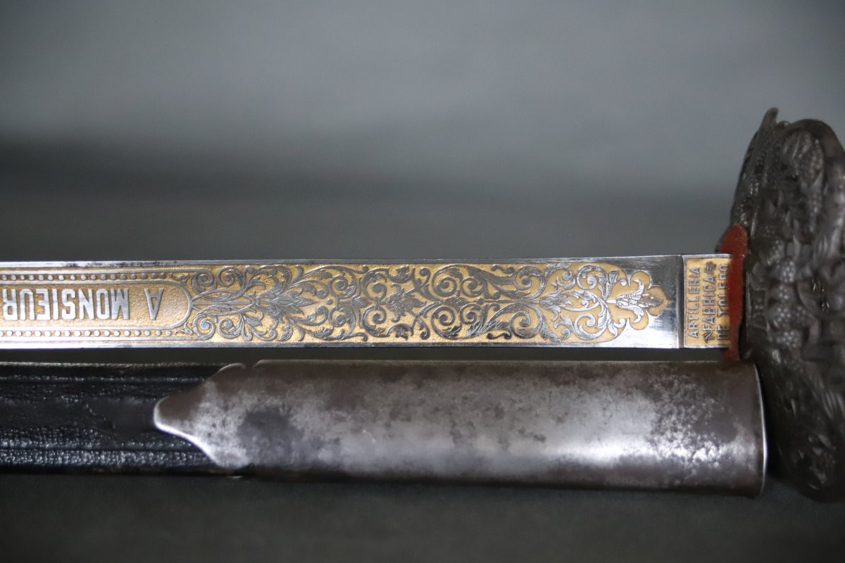 Luxury Model Dueling Sword - France/spain, 1879-photo-8