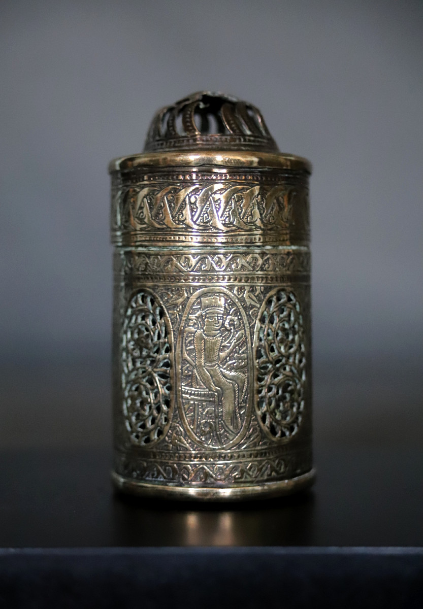 Brûle parfum (brûle encens) Perse - Monde Perse, Iran Qajar, 19ème siècle