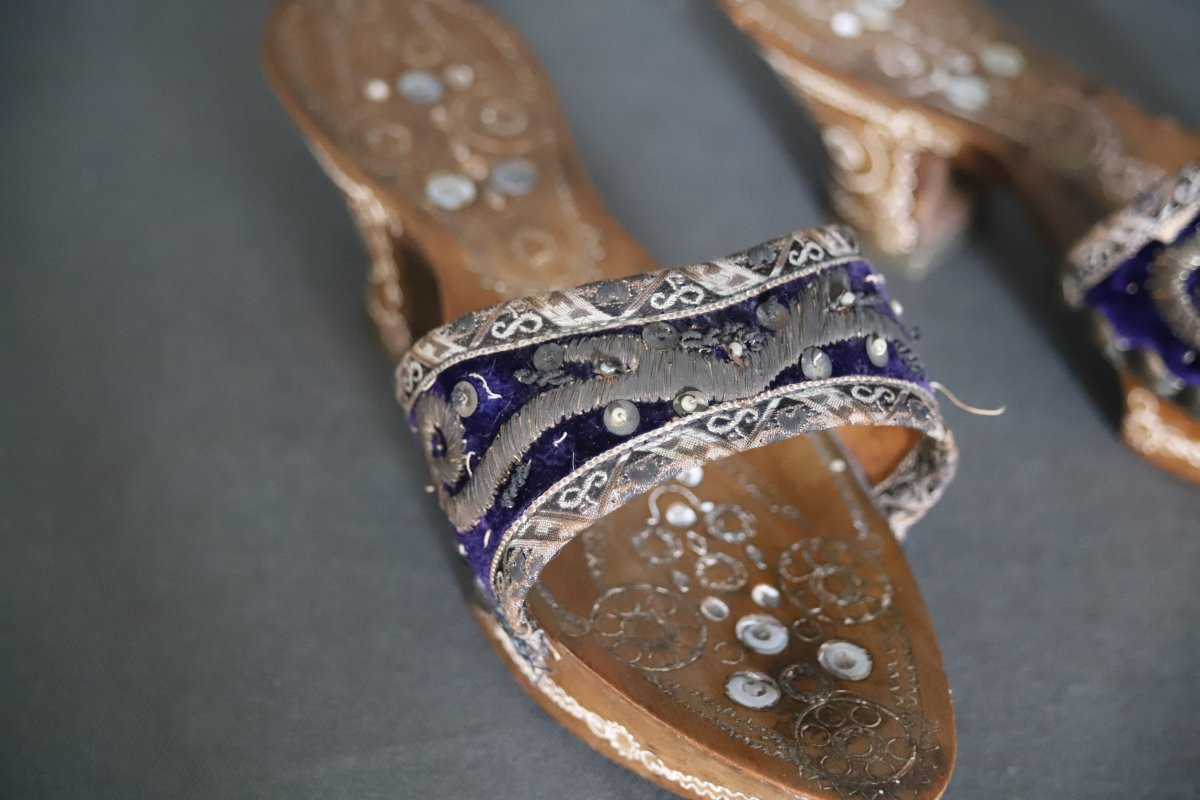 Pair Of Women's Shoes - Ottoman Empire Or Maghreb, Circa 1900-photo-2