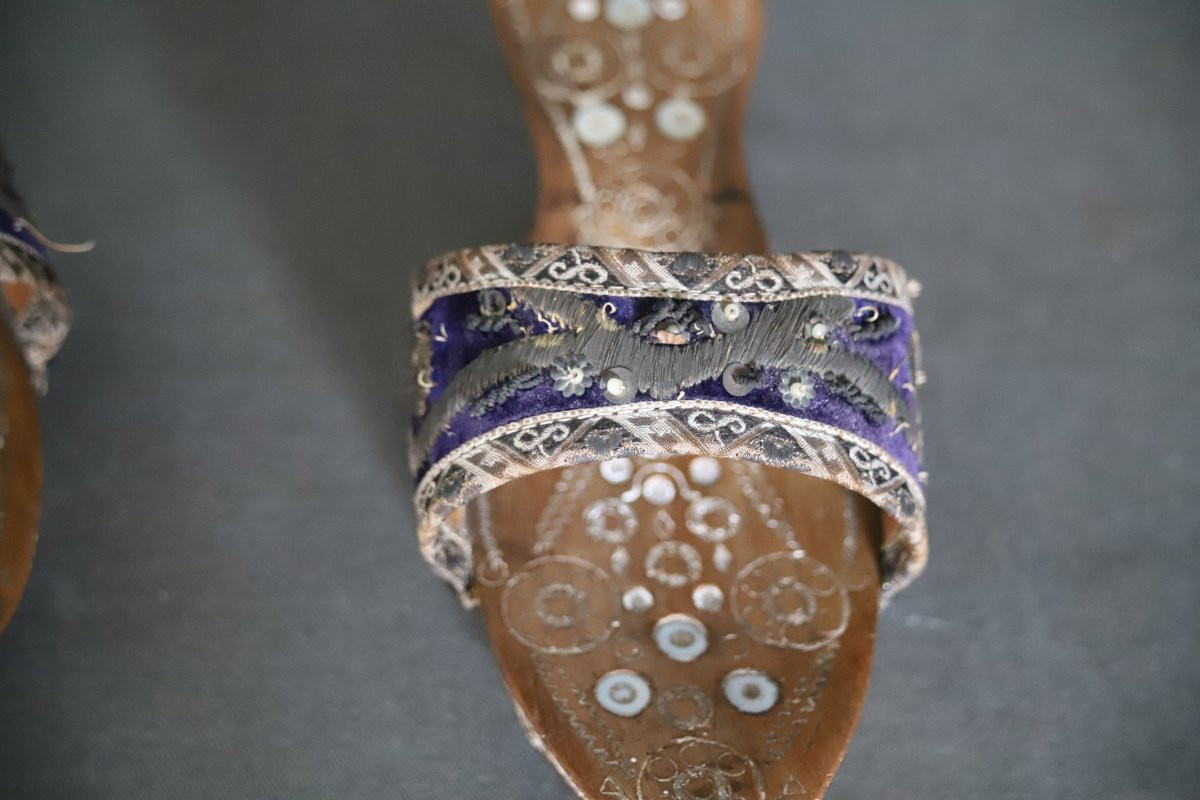 Pair Of Women's Shoes - Ottoman Empire Or Maghreb, Circa 1900-photo-3