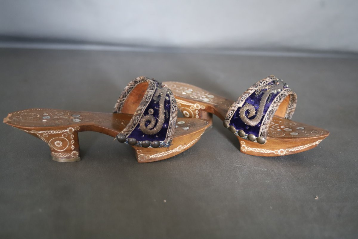 Pair Of Women's Shoes - Ottoman Empire Or Maghreb, Circa 1900-photo-3