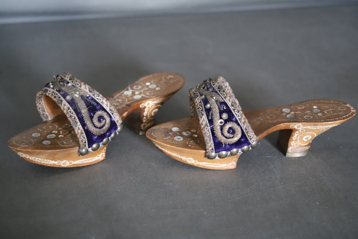 Pair Of Women's Shoes - Ottoman Empire Or Maghreb, Circa 1900-photo-4
