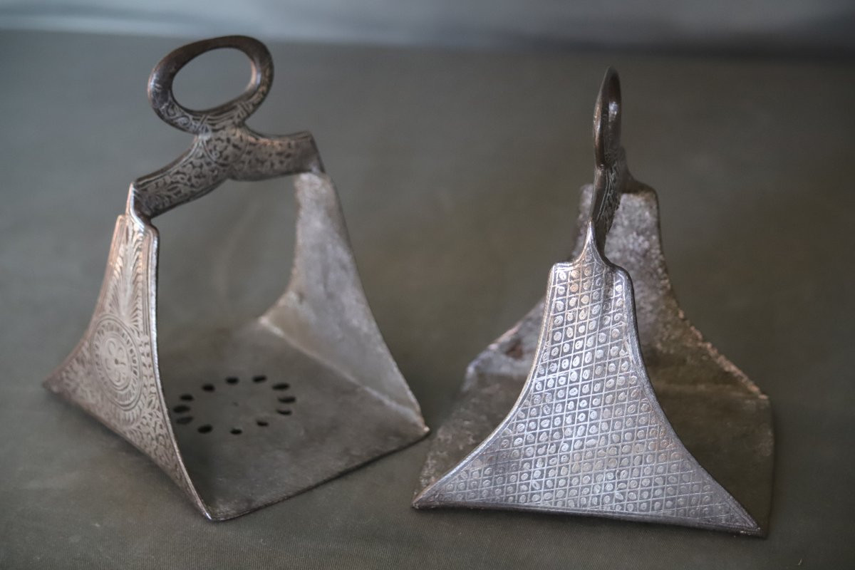 Pair Of Moroccan Riding Stirrups - Morocco, 19th Century-photo-2