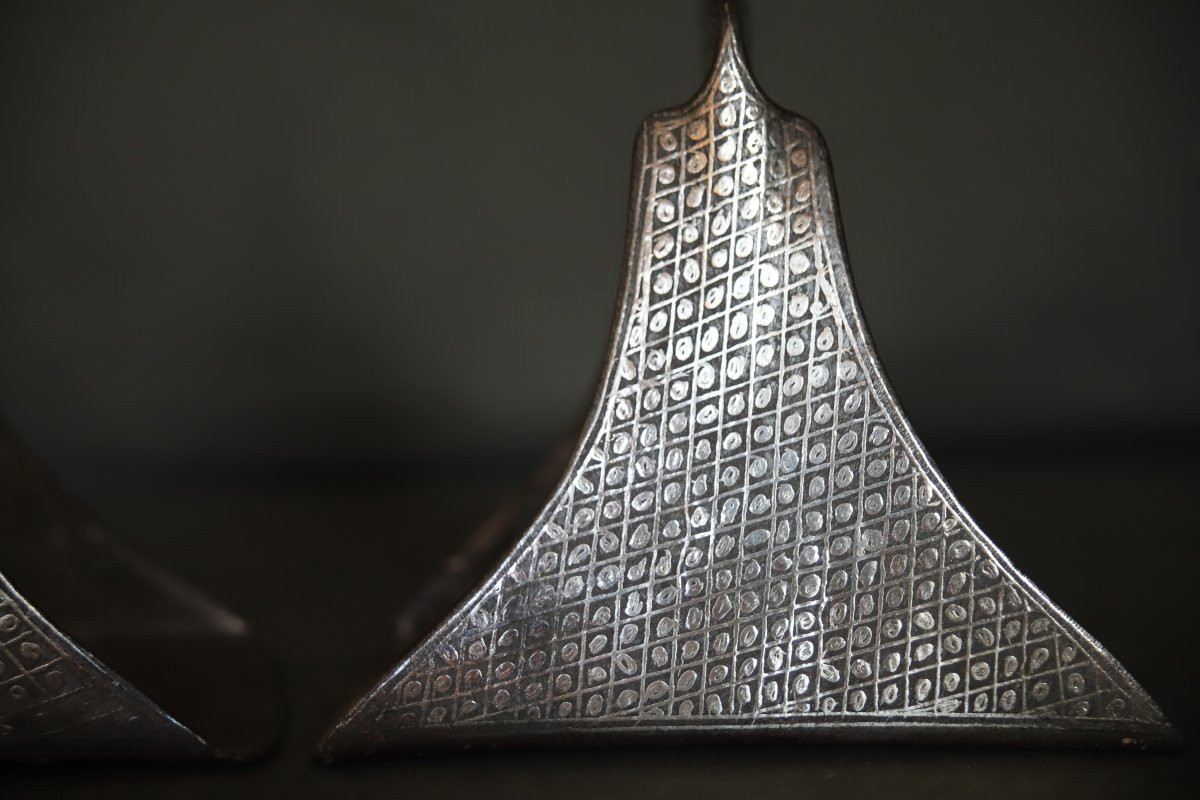 Pair Of Moroccan Riding Stirrups - Morocco, 19th Century-photo-1