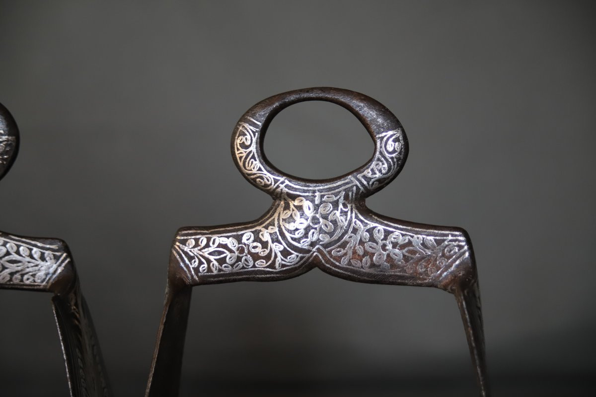 Pair Of Moroccan Riding Stirrups - Morocco, 19th Century-photo-3