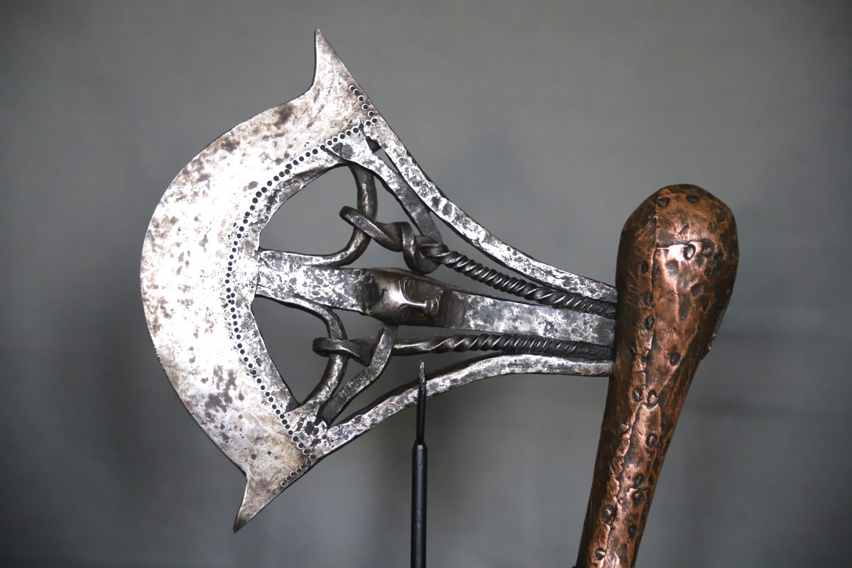 Hache De Prestige En Fer Forgé Et Cuivre - Songye, Rdc, Zaïre, début 20ème ou antérieur 