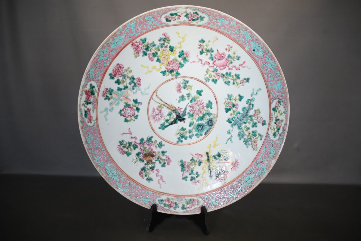 Important Chinese Porcelain Dish - 19th Century, Probably Guangxu Period-photo-2