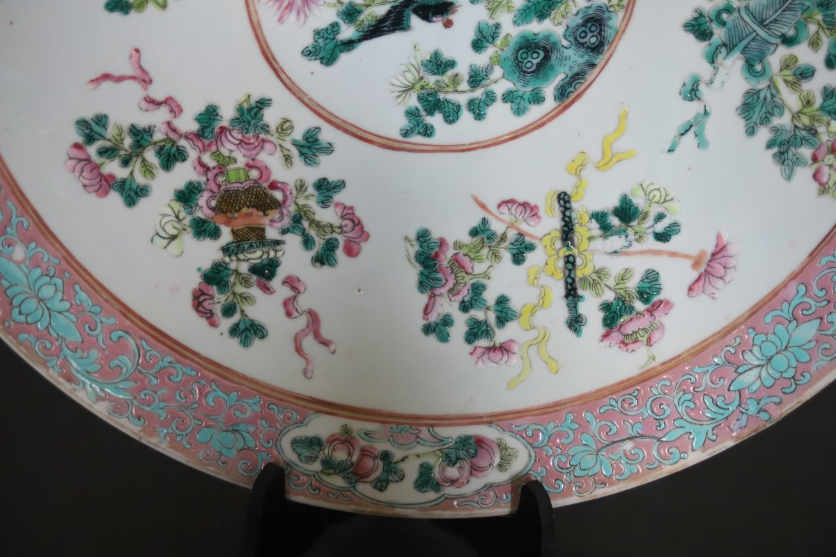 Important Chinese Porcelain Dish - 19th Century, Probably Guangxu Period-photo-2
