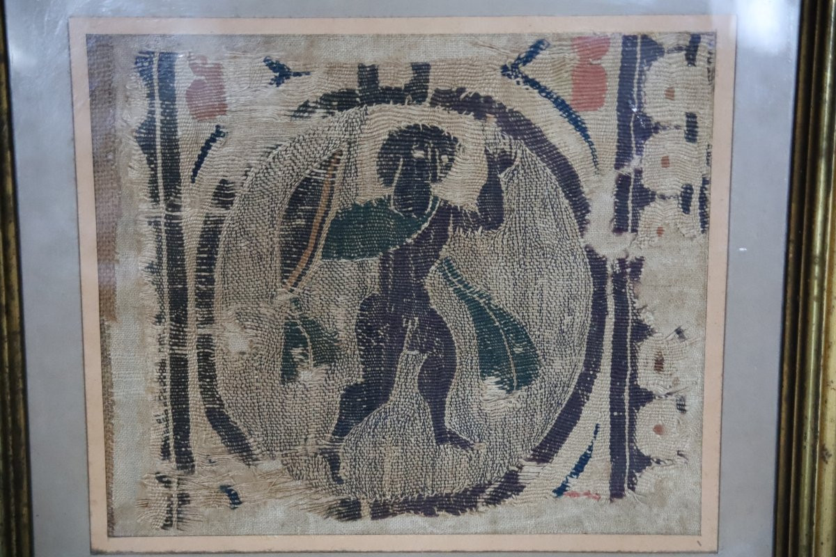 Coptic Textile (tabula) - Egypt, Byzantine Period, 4th-7th Century Ad-photo-2