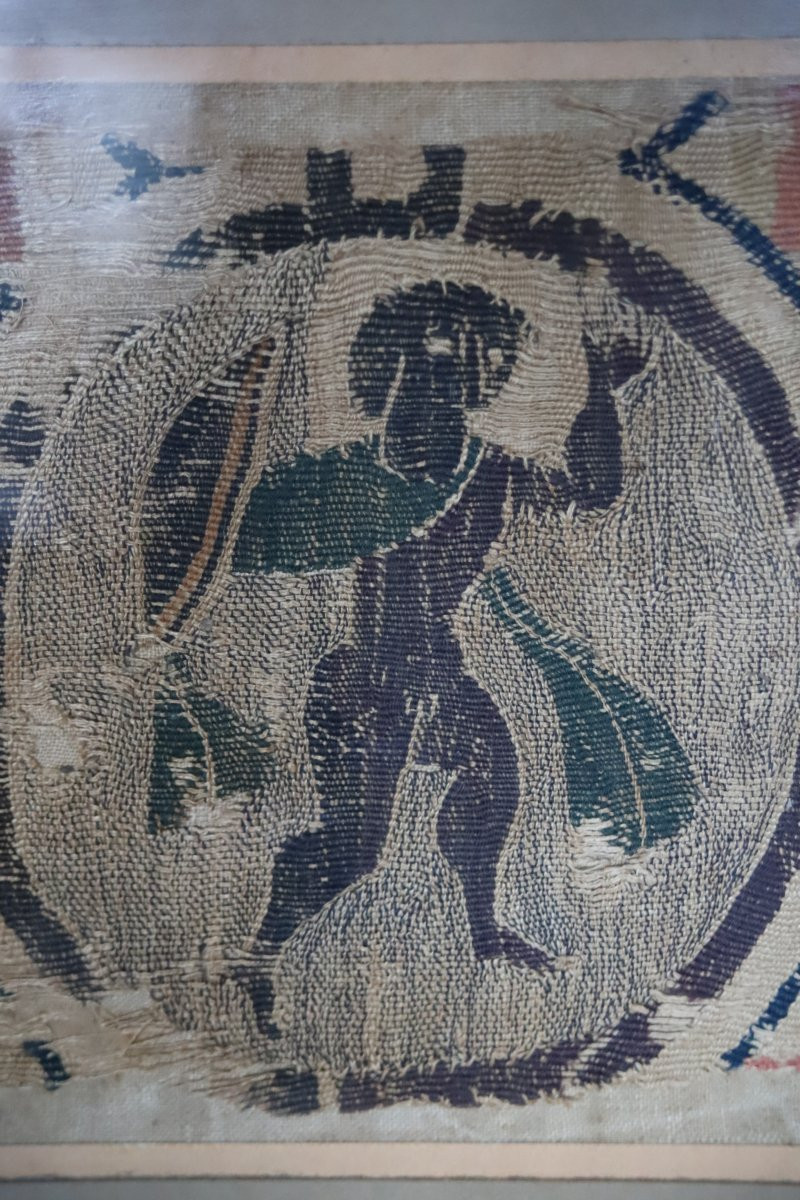 Coptic Textile (tabula) - Egypt, Byzantine Period, 4th-7th Century Ad-photo-3