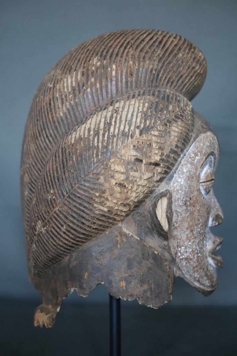 Okuyi Helmet Mask - Gabon, Punu People, First Half Of The 20th Century Or Earlier-photo-4