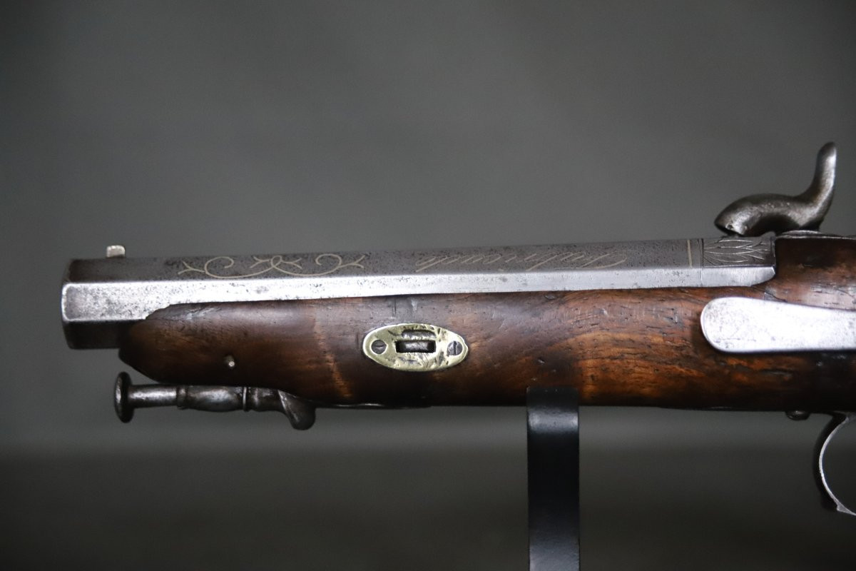 Percussion Saddle Pistol - Spain, Eibar, Dated 1850-photo-2