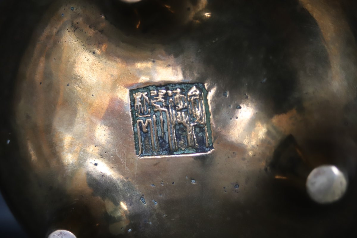 Chinese Bronze Incense Burner - China, Circa 1900-photo-7