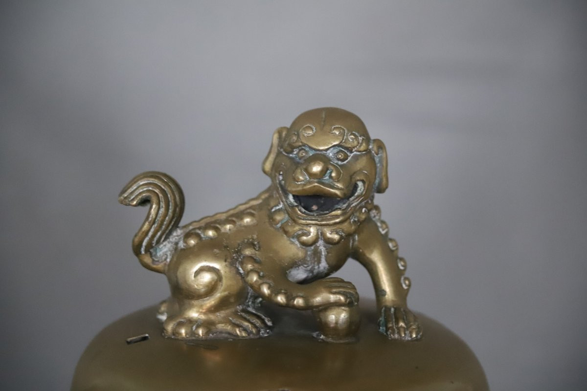 Large Bronze Incense Burner - China Or Vietnam, Circa 1900 -photo-1