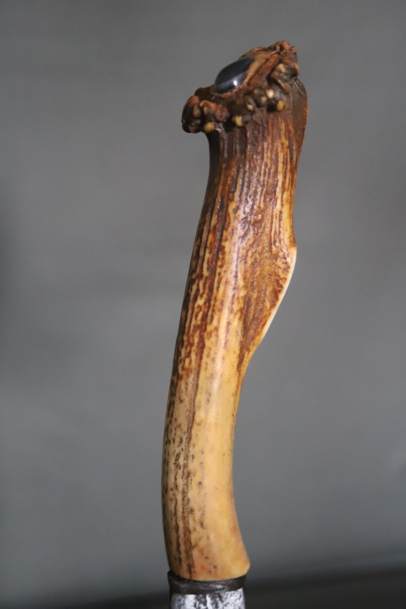 Grand couteau de chasse Sami - Laponie, début 20ème siècle ou antérieur-photo-4