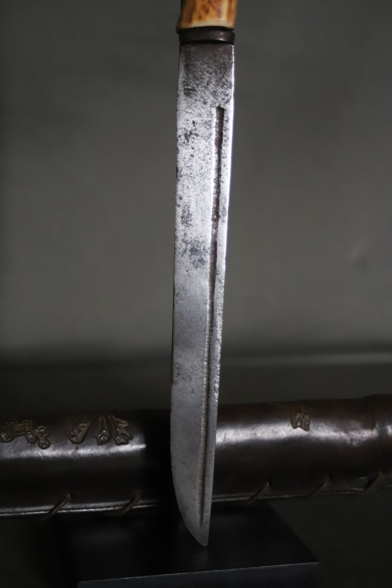 Grand couteau de chasse Sami - Laponie, début 20ème siècle ou antérieur-photo-5