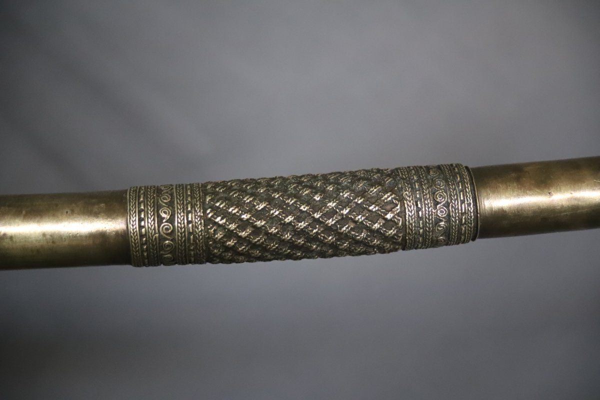 Rare Thai Dha Sword - Thailand Or Burma (myanmar), 19th Century-photo-1