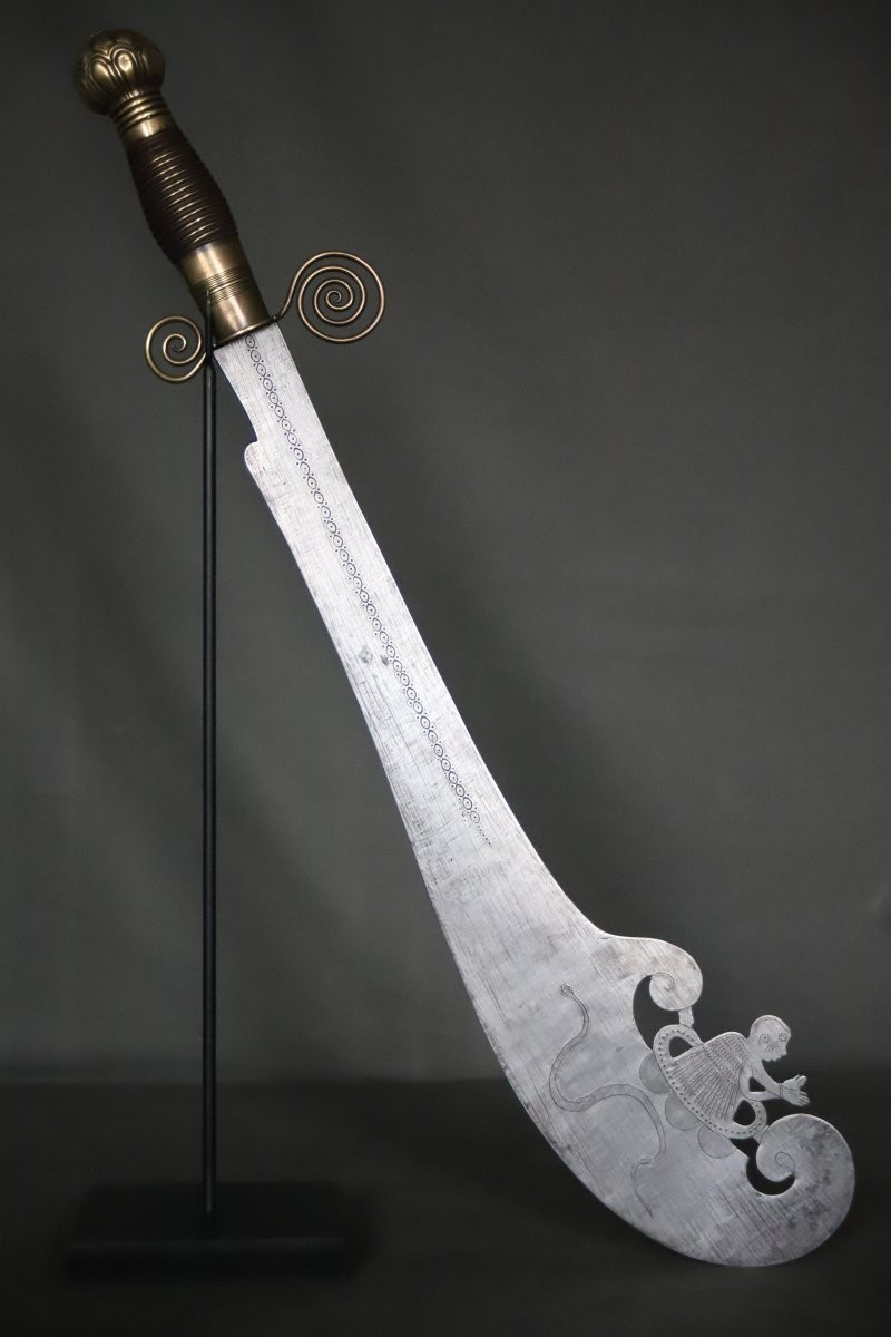 Sabre de prestige dit Hwi - Bénin, culture Fon, 2nde moitié 19ème début 20ème siècle-photo-3