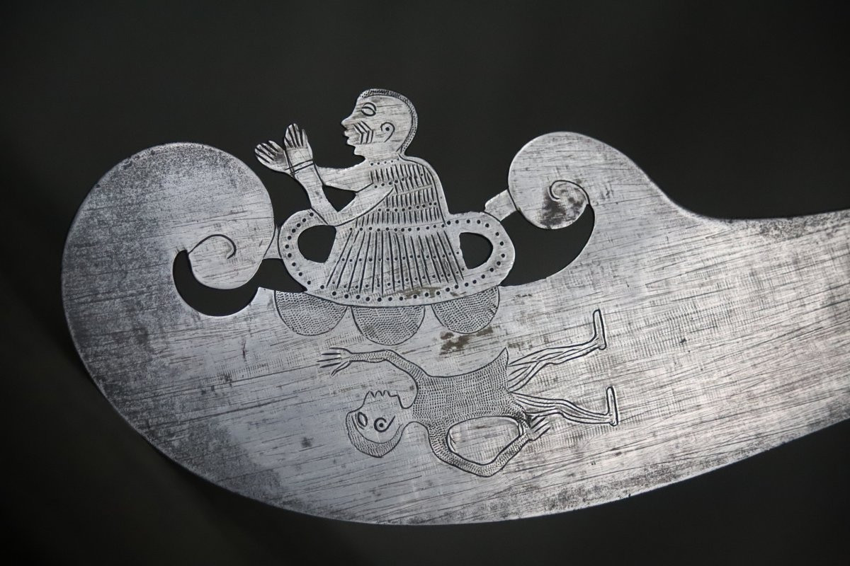 Sabre de prestige dit Hwi - Bénin, culture Fon, 2nde moitié 19ème début 20ème siècle-photo-5