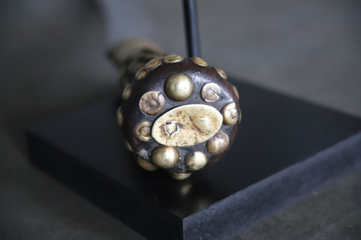 Sabre court Africain - Culture Téké, RDC, Début 20ème ou antérieur-photo-5