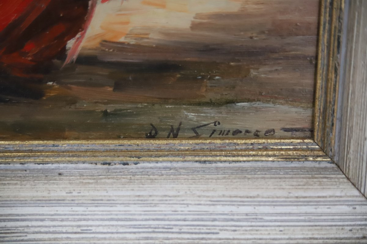 Painting Of A Bullfighting Scene - Rafael Simarro (born In 1928)-photo-6