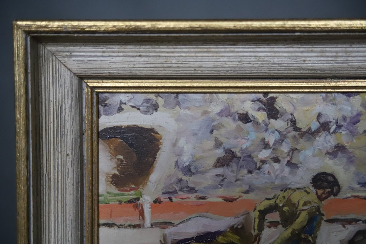 Tableau d'une scène de tauromachie - Rafael SIMARRO (né en 1928) -photo-1