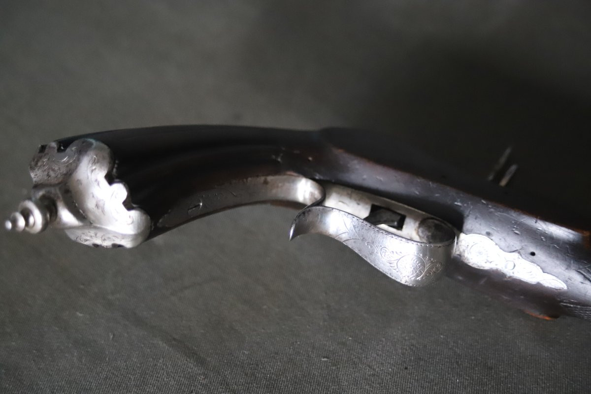 Pistolet de salon calibre 6mm flobert - Fabrication Liègeoise, 2nde moitié 19ème siècle, D-photo-1