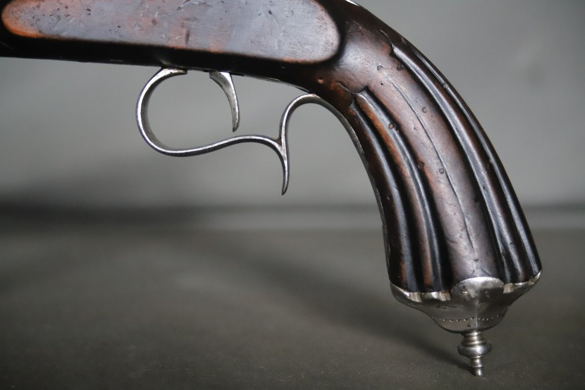 Pistolet de salon calibre 6mm flobert - Fabrication Liègeoise, 2nde moitié 19ème siècle, D-photo-5