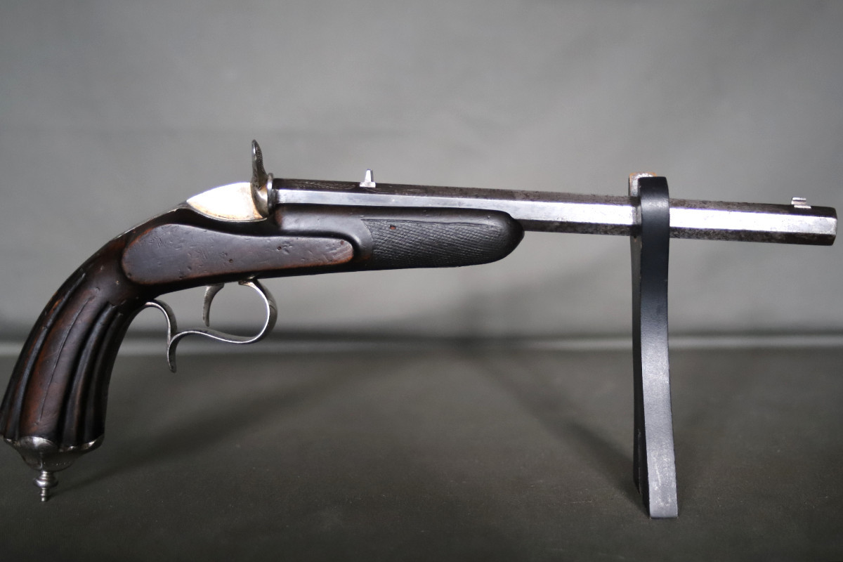 Pistolet de salon calibre 6mm flobert - Fabrication Liègeoise, 2nde moitié 19ème siècle, D