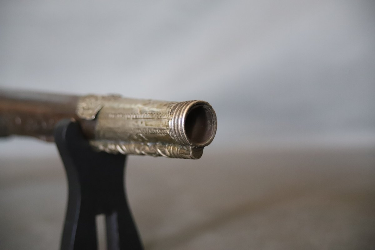 Oriental Flintlock Pistol - Ottoman Balkan Work, 19th Century-photo-2