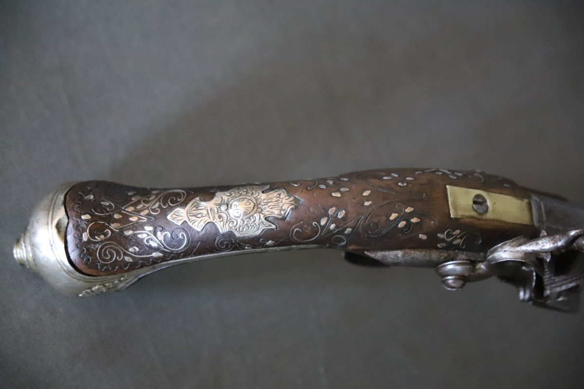 Oriental Flintlock Pistol - Ottoman Balkan Work, 19th Century-photo-3