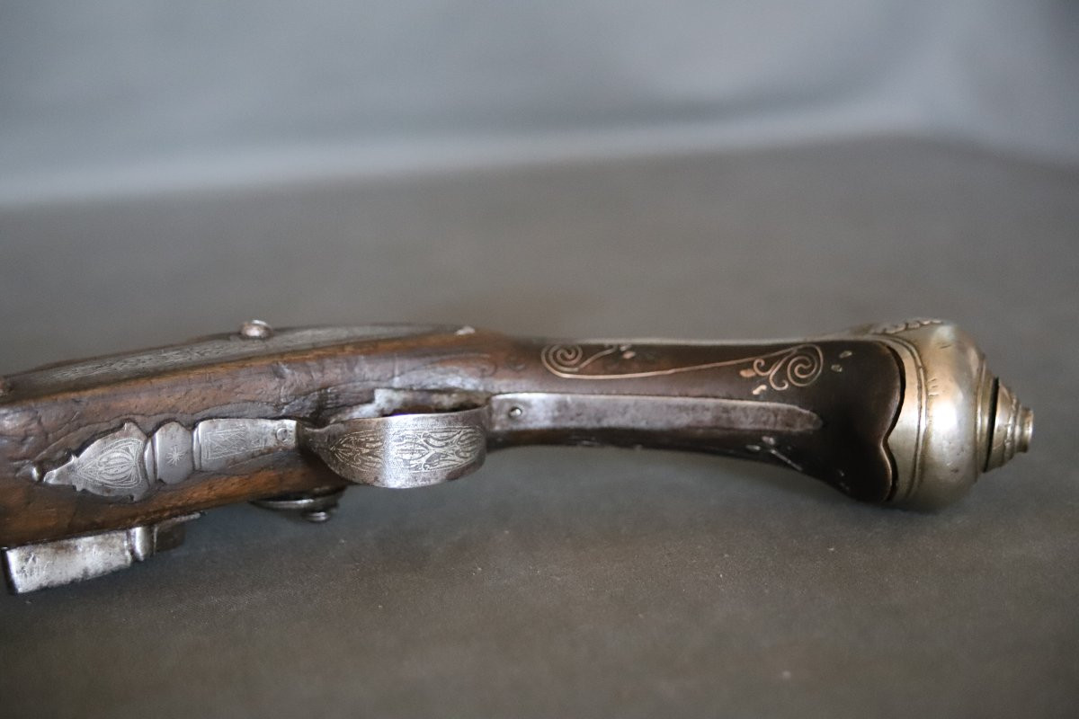 Oriental Flintlock Pistol - Ottoman Balkan Work, 19th Century-photo-8