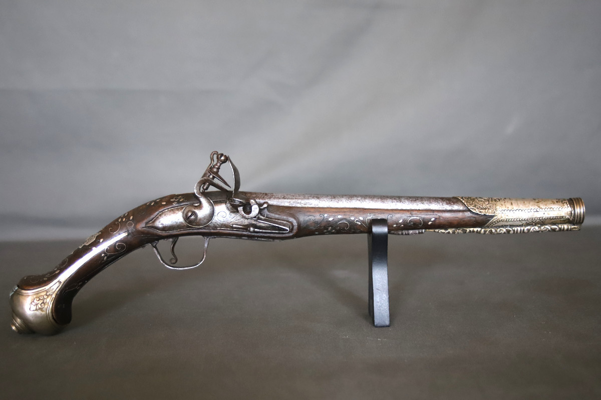 Oriental Flintlock Pistol - Ottoman Balkan Work, 19th Century