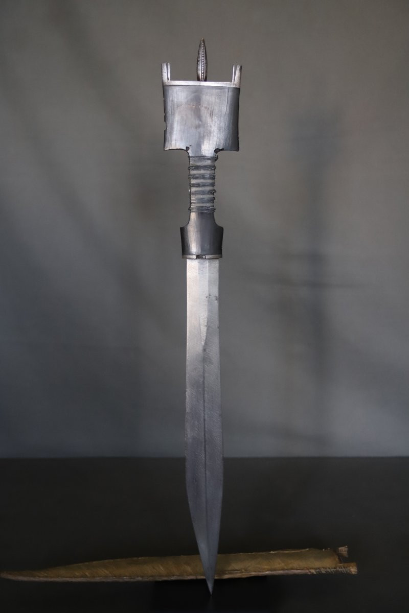 Sabre court de la corne de l'Afrique dit bilao - Abyssinie, Ethiopie, vers 1900-photo-3