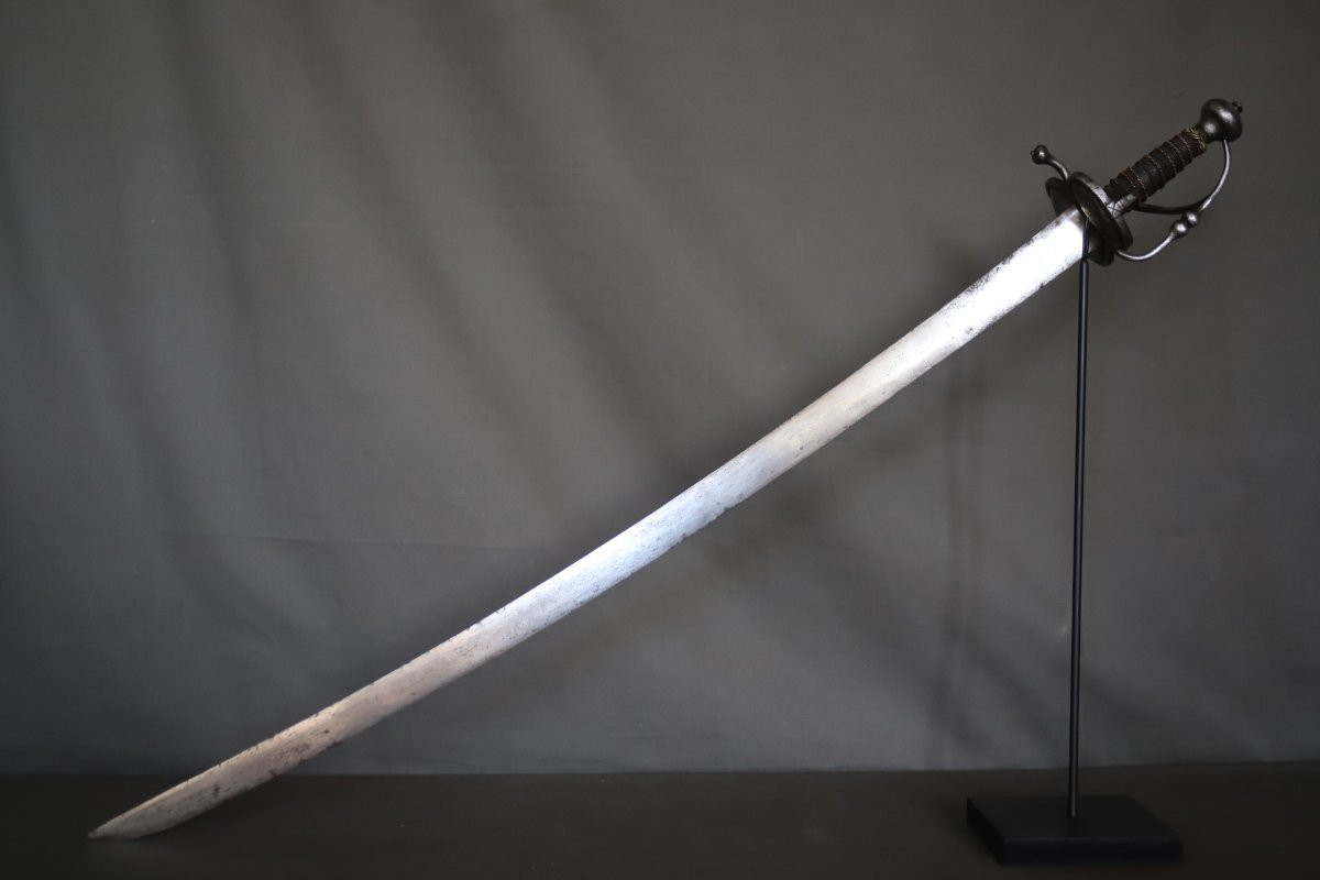 Un sabre de cavalerie de type Wallon - Probablement Germanique, 17ème siècle-photo-4