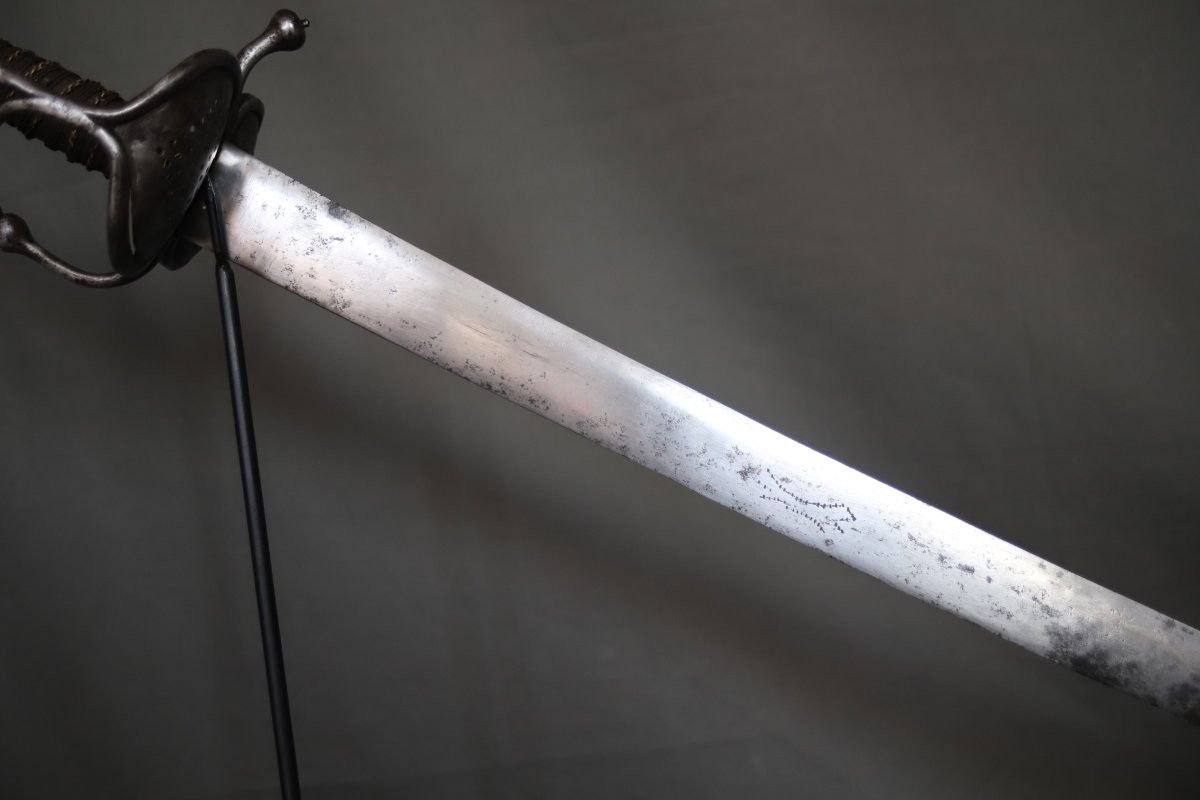 Un sabre de cavalerie de type Wallon - Probablement Germanique, 17ème siècle-photo-2