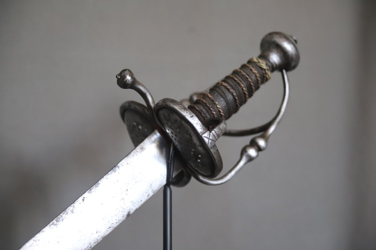 Un sabre de cavalerie de type Wallon - Probablement Germanique, 17ème siècle-photo-4