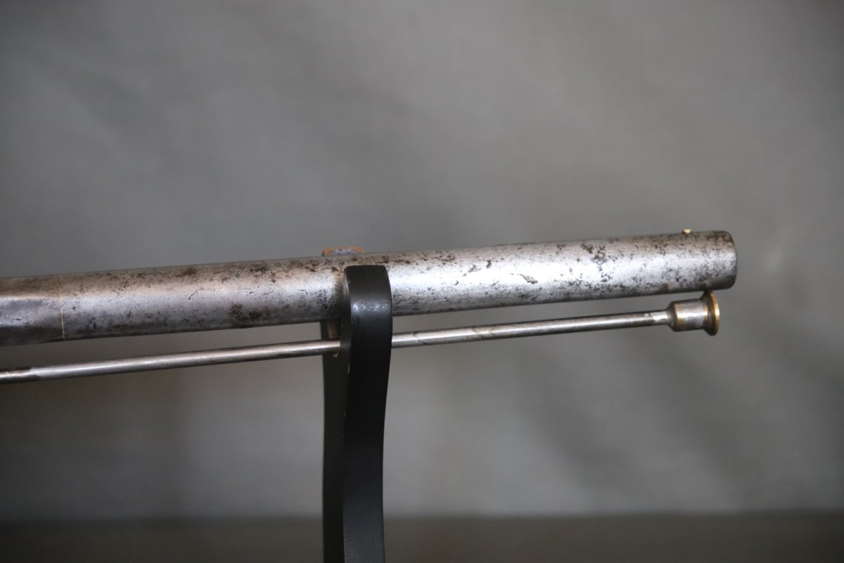 Percussion Pistol With A Long Barrel - Mid-19th Century-photo-1