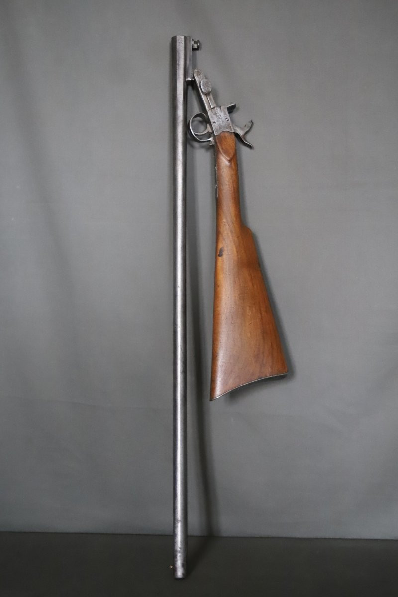 Poacher's Shotgun, 24 Gauge Pinfire - France, Saint Etienne, Second Half Of The 19th Century-photo-1