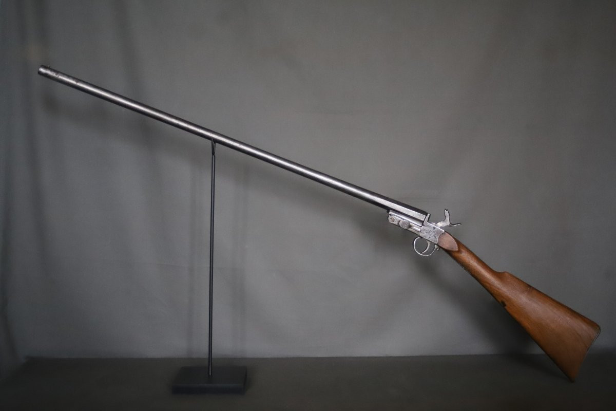 Poacher's Shotgun, 24 Gauge Pinfire - France, Saint Etienne, Second Half Of The 19th Century-photo-2